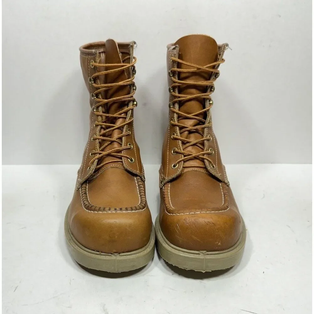 Vintage Lehigh Steel Toe Boots Brown Leather Men’s Size 8.5‎ D Shoes